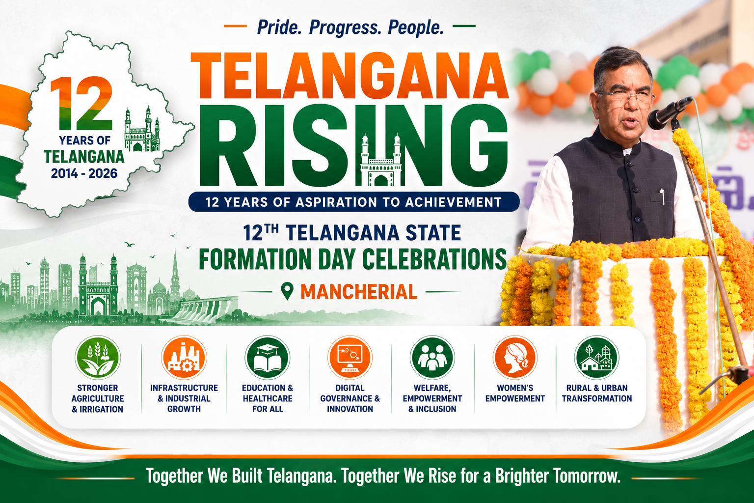 Harkara Venugopal Rao mancherial telangana State Formation Day